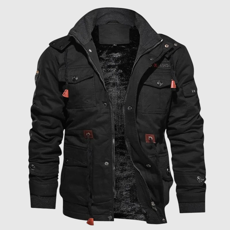 David - Veste militaire avec col haut et plusieurs poches