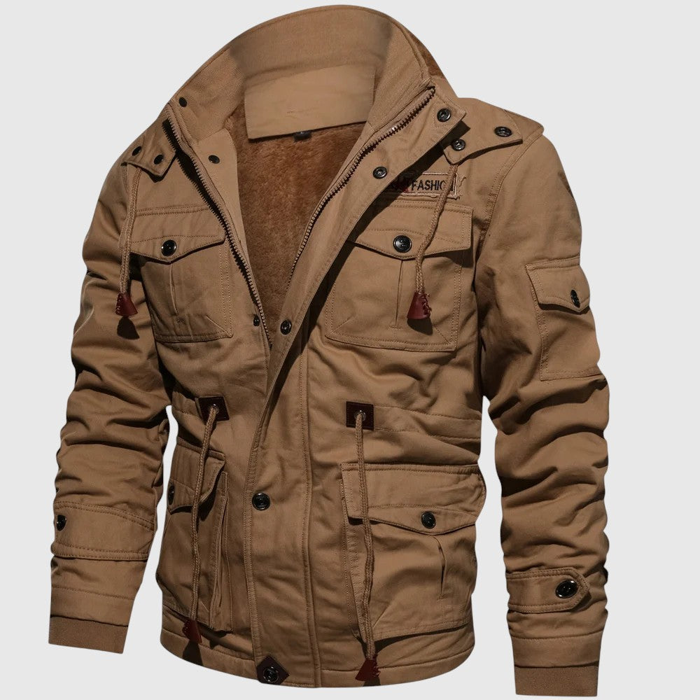 David - Veste militaire avec col haut et plusieurs poches