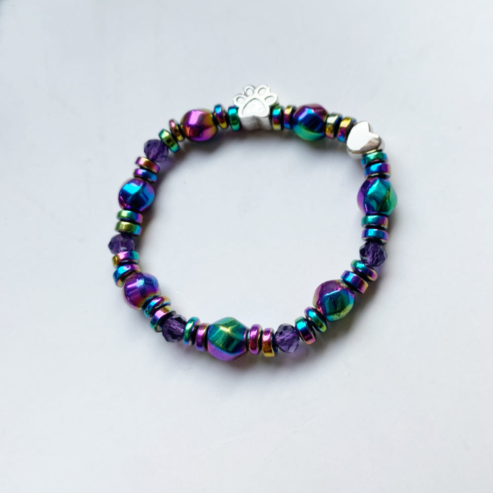 Bracelet magnétique avec pendentif en forme de patte