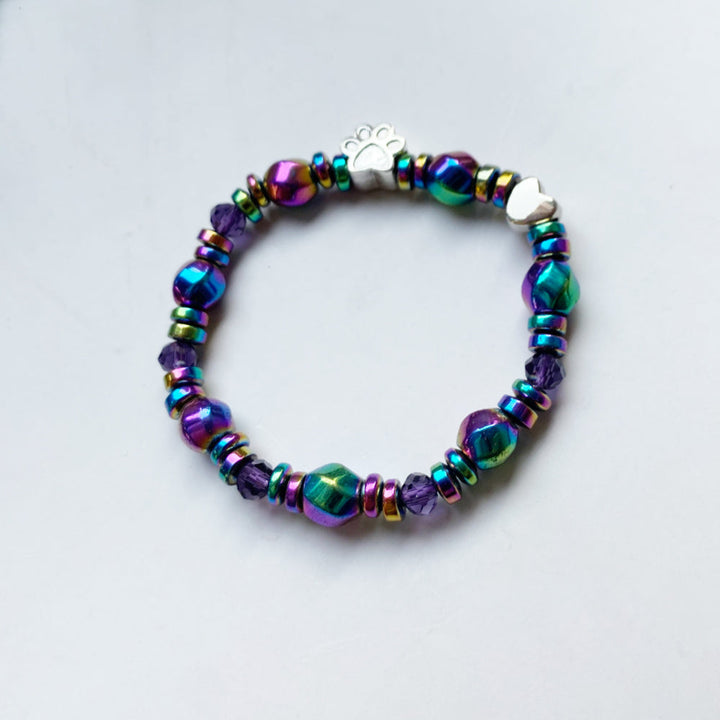 Bracelet magnétique avec pendentif en forme de patte