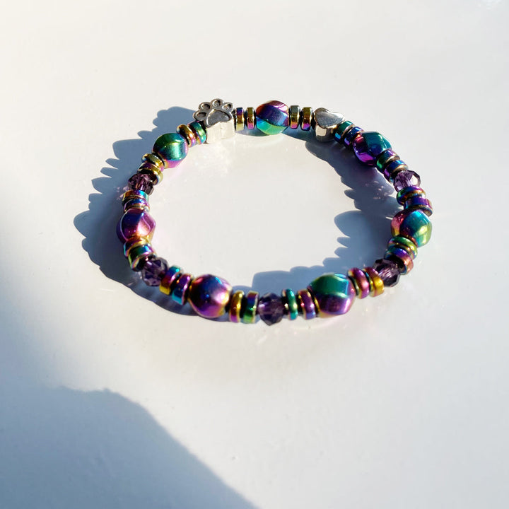 Bracelet magnétique avec pendentif en forme de patte