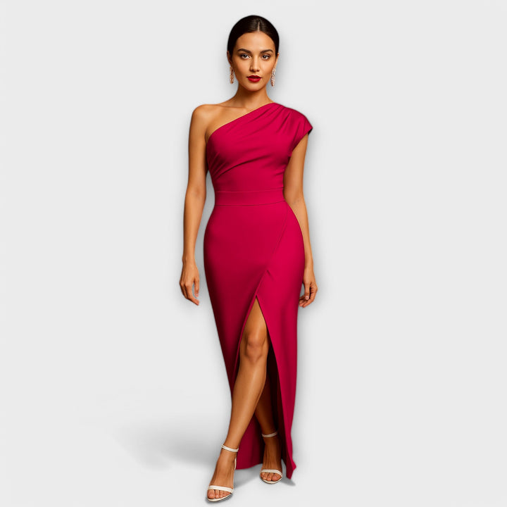 Robe de soirée asymétrique élégante