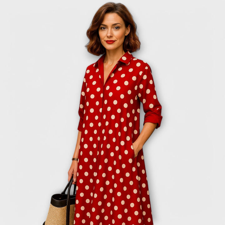 Robes chemises modernes avec col et manches trois-quarts