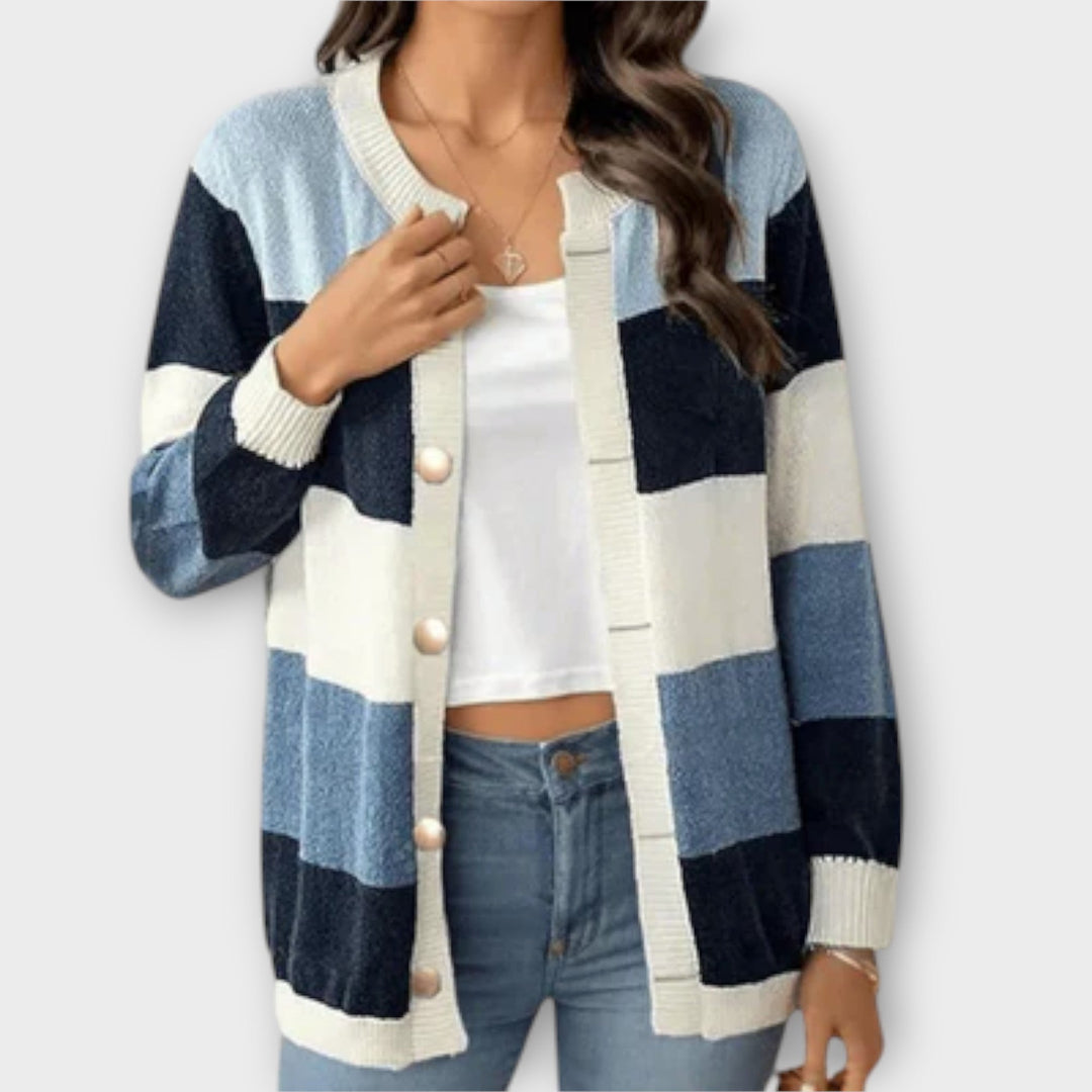 Lottenia - Veste en tricot rayée
