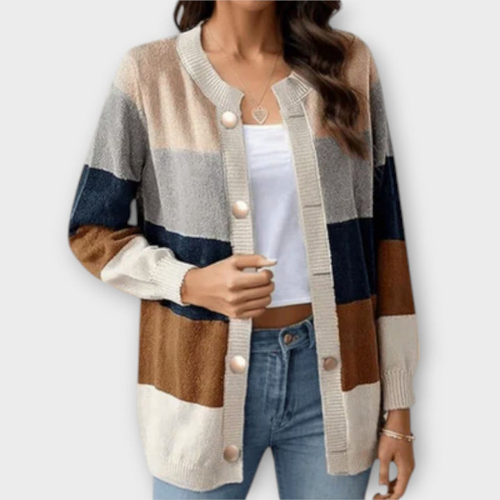 Lottenia - Veste en tricot rayée