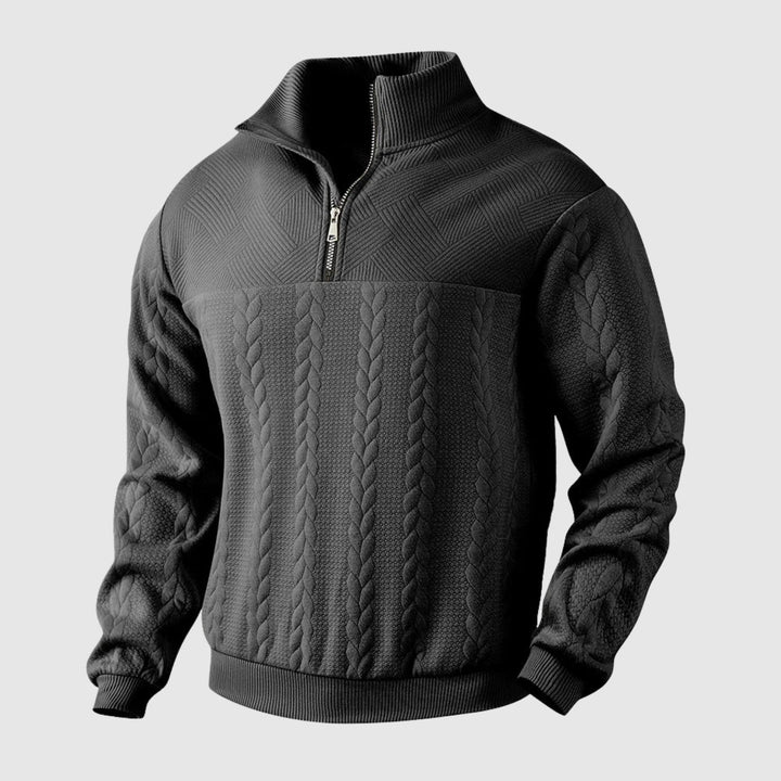 Libuše – Pull premium avec zip quart de longueur