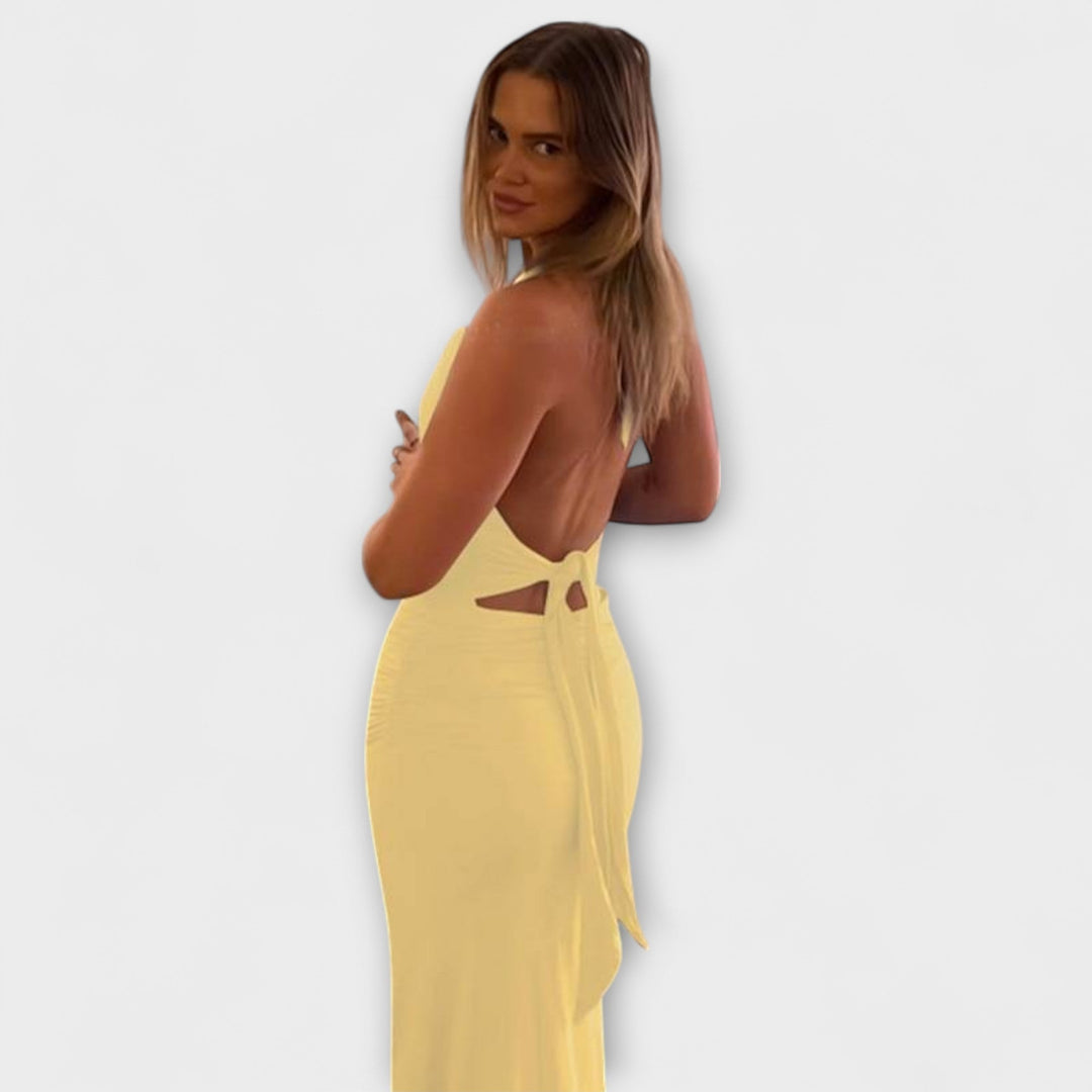 Robe de Gala Épurée Sans Dos