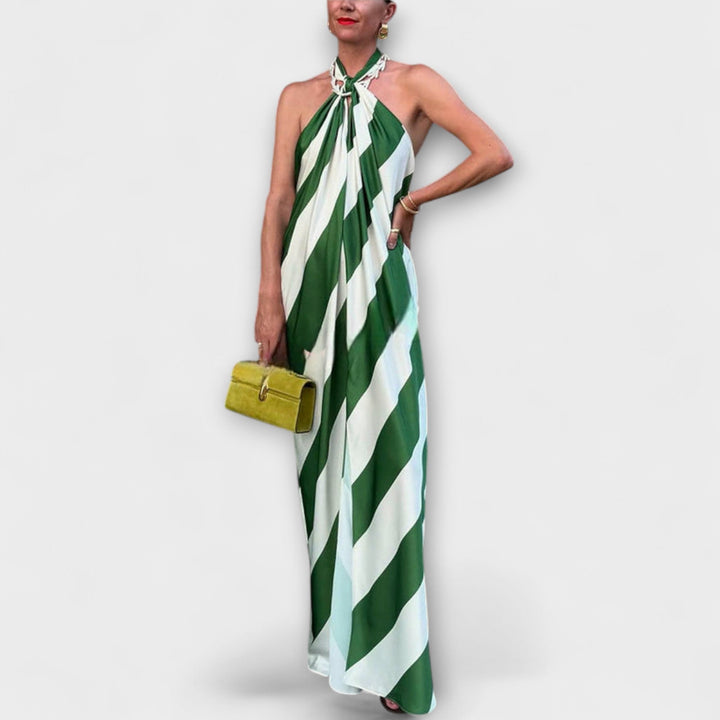 Marlowe - Robe maxi à motif rayé et dos nu
