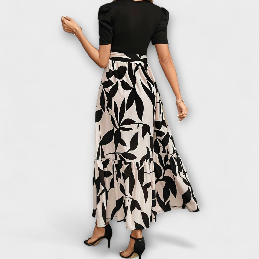 Luna - Robe d'été à motifs floraux et décolleté rond
