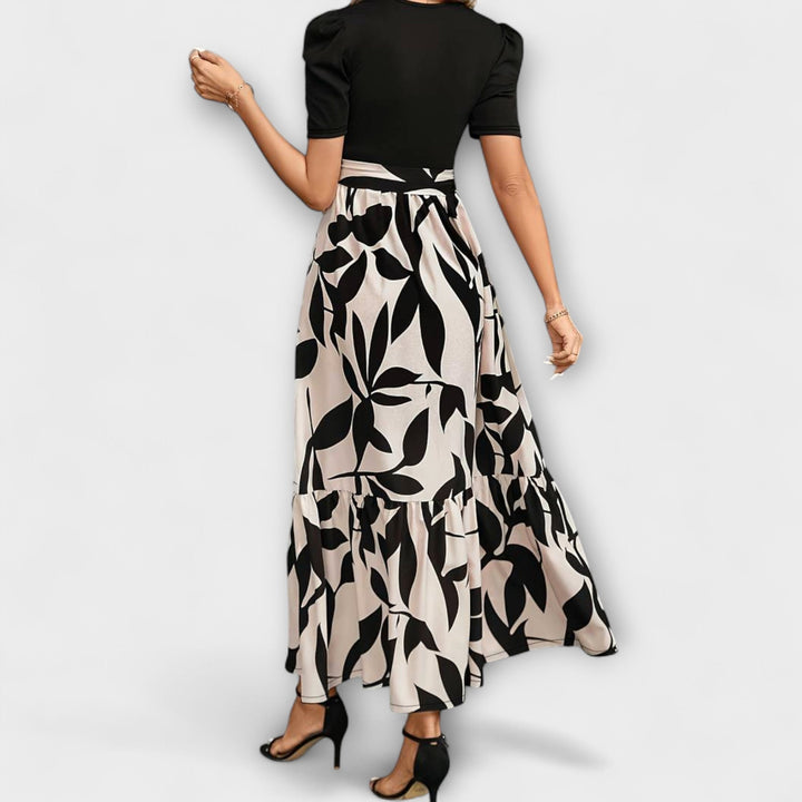 Luna - Robe d'été à motifs floraux et décolleté rond