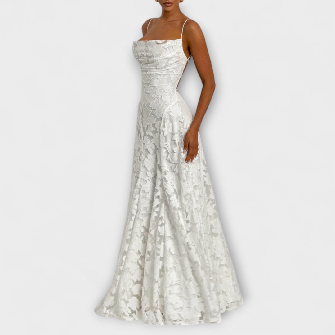 Emberly - Robe maxi élégante en tissu jacquard