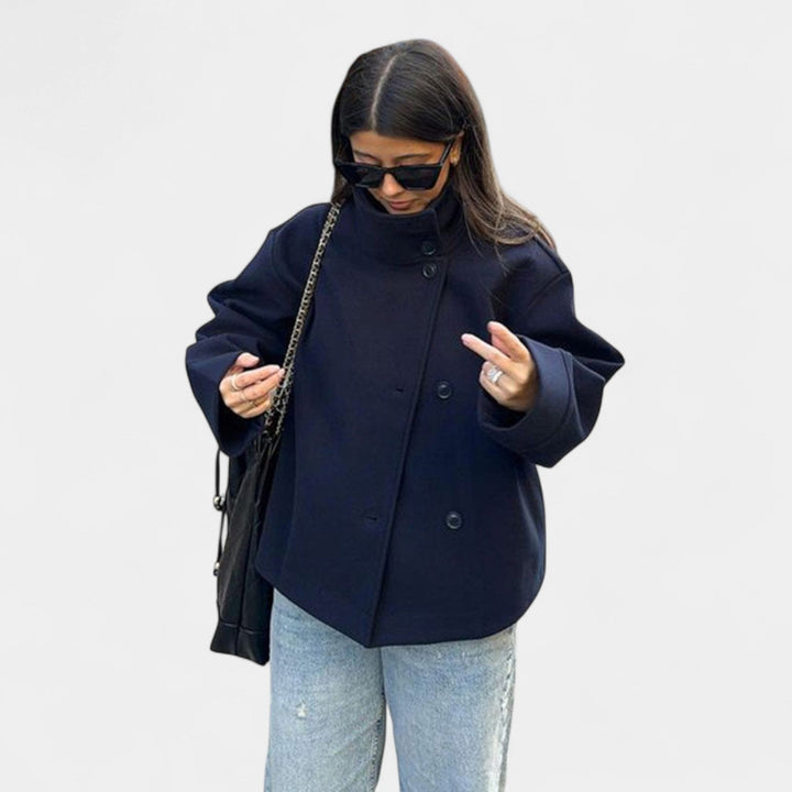Lucie – Manteau court à double boutonnage