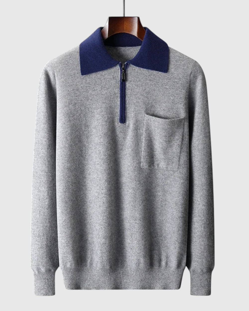 Libuše - Polo Castelle avec zip en cachemire
