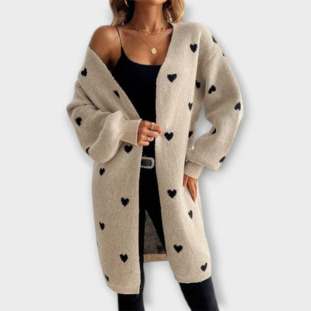 Julia - Cardigan avec motif cœur