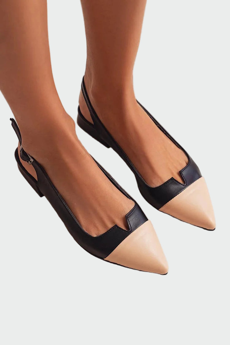 Karolína Élégantes Ballerines Pointues avec Sangle Arrière