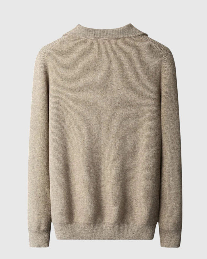 Libuše - Pull Portofino en cachemire avec zip demi-long