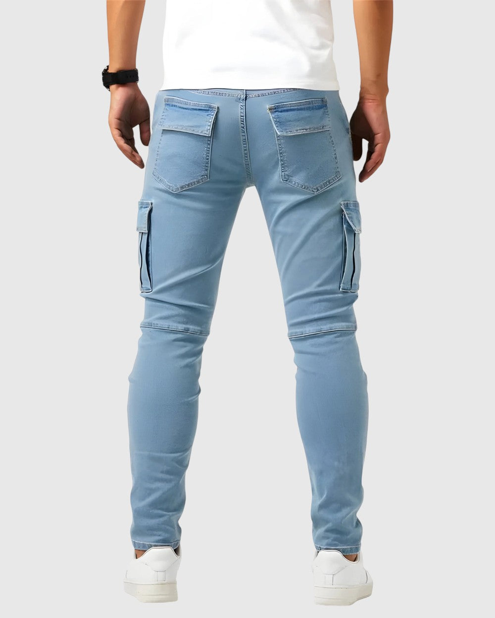 Marino – Pantalons cargo avec stretch