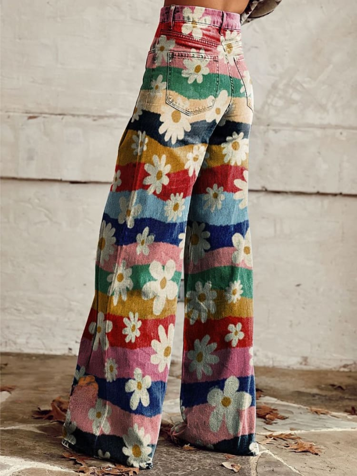 Dana - Pantalons fleuris élégants