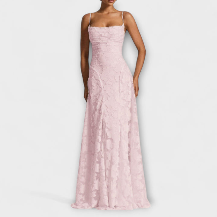 Emberly - Robe maxi élégante en tissu jacquard