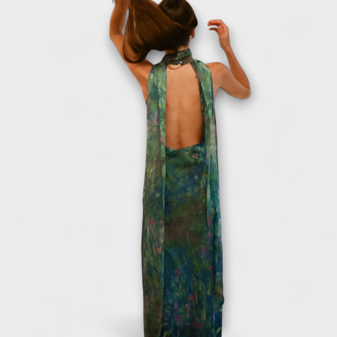 Maisie - Robe Maxi Imprimé Iris de Monet