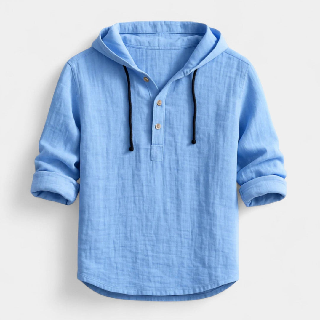 Adam – Chemise en lin avec capuche
