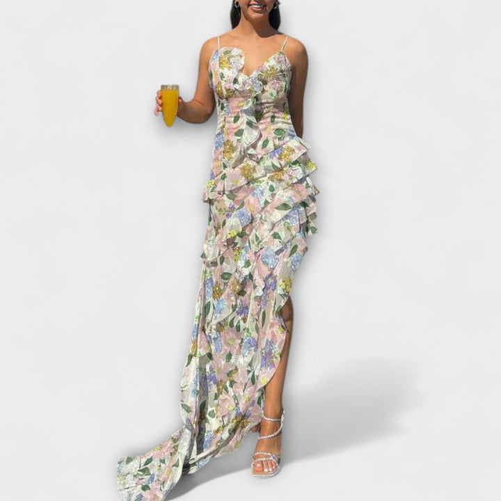 Indie - Robe à volants et imprimé