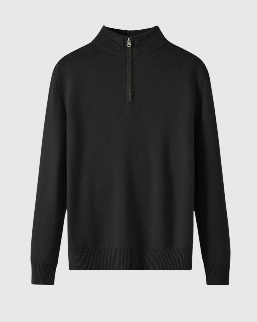 Libuše - Pull avec zip en laine mérinos Capri
