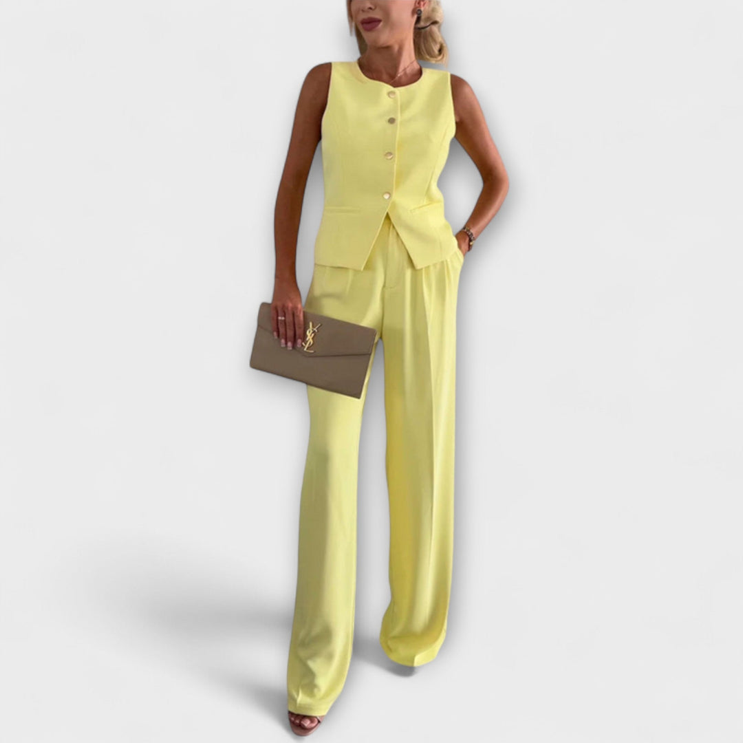 Wilhelmina - Top élégant sans manches et pantalon