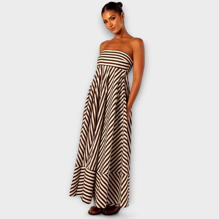 Maxi robe Nocturnal Charm avec volants