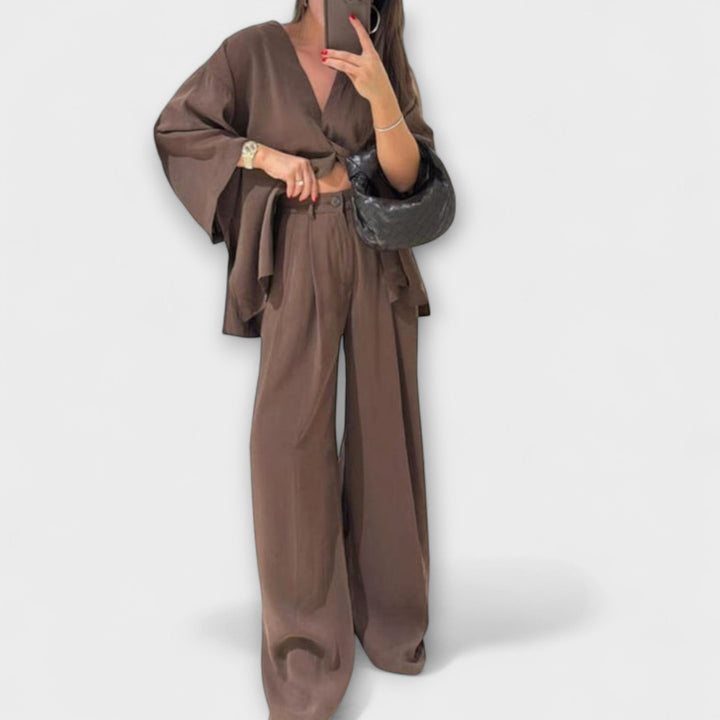 Jacqueline - Top à deux couches et pantalon