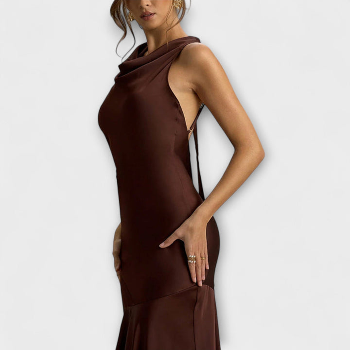 Lennon - Robe maxi élégante en soie