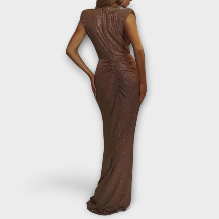 Thea - Robe maxi avec décolleté en V