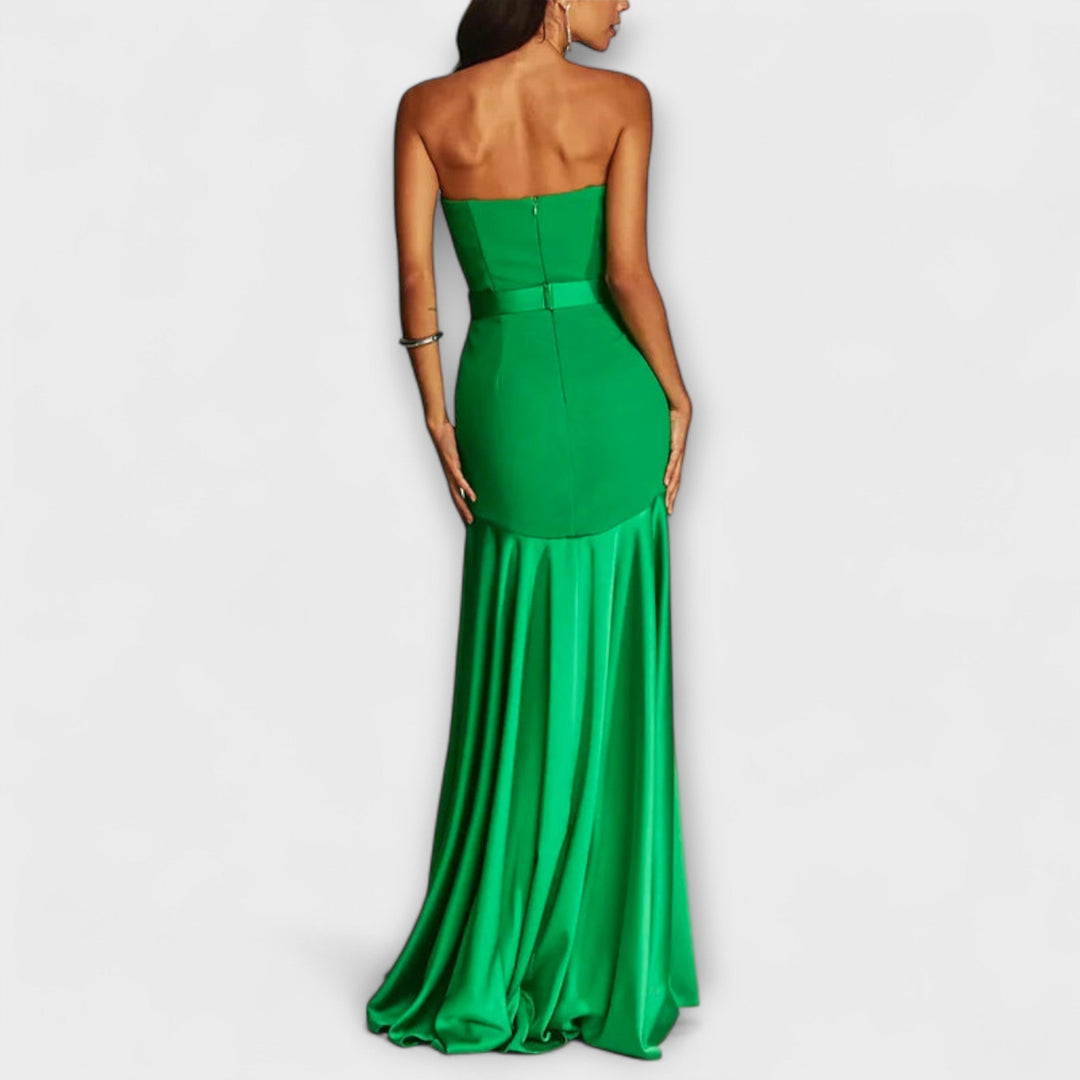 Vada - Robe maxi avec épaules dénudées et décolleté en V