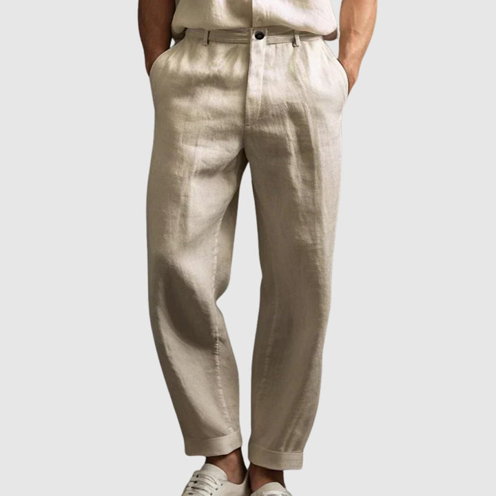 Libuše - Pantalons d'été en coton et lin
