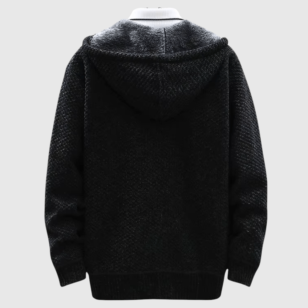 Mojmír – Manteau en tricot avec capuche
