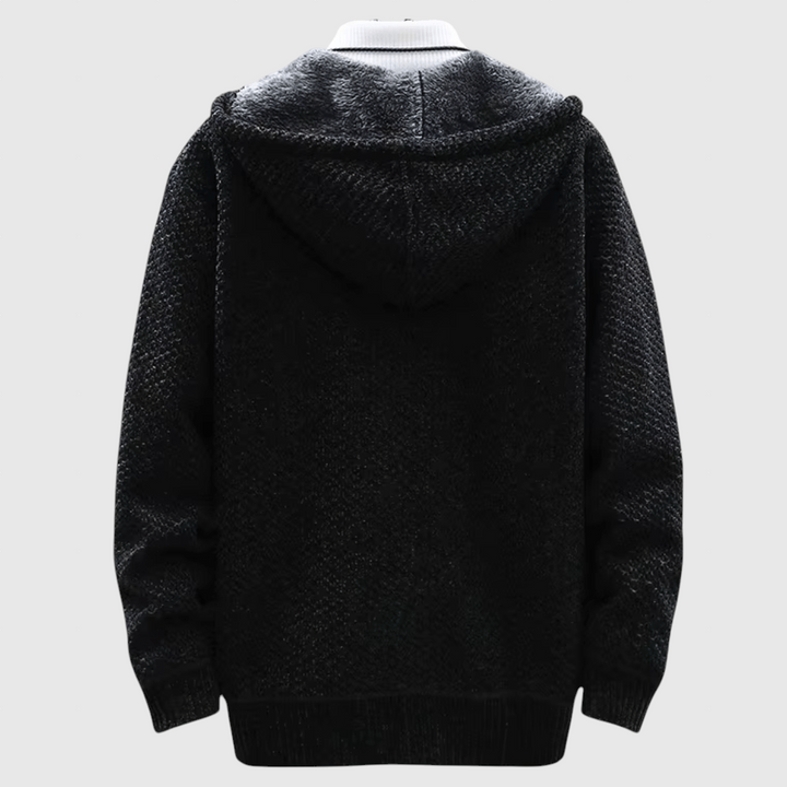 Mojmír – Manteau en tricot avec capuche