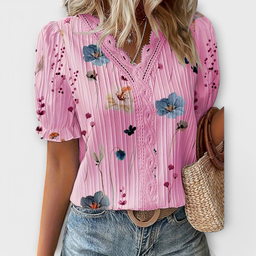 Emily - Blouse à col en V