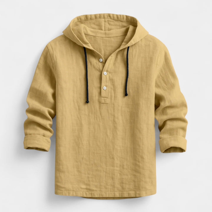 Adam – Chemise en lin avec capuche