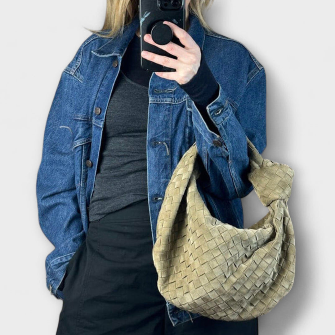 Cécile. - Grand sac à main en tricot pour femmes