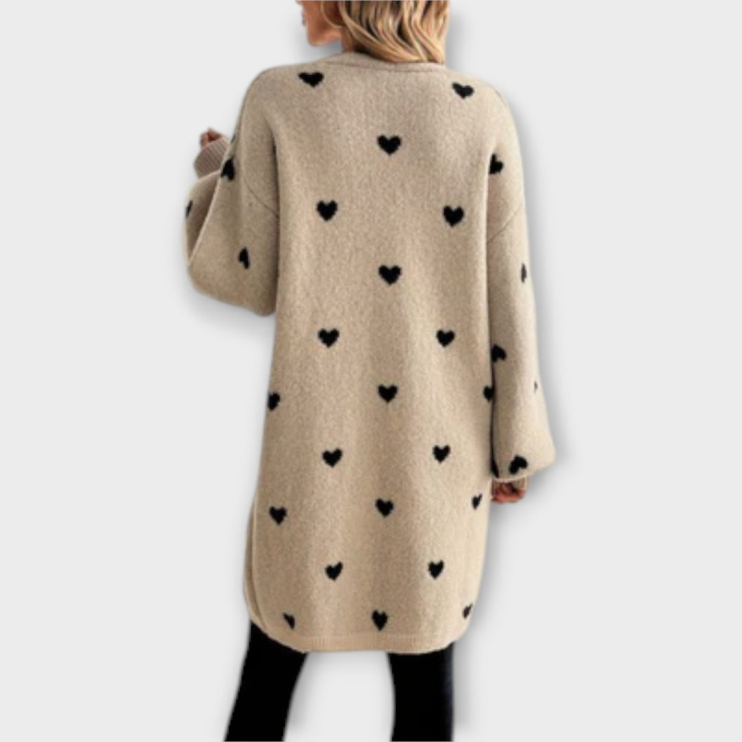 Julia - Cardigan avec motif cœur