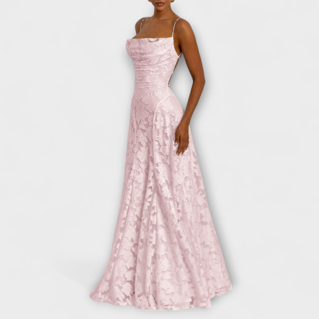 Emberly - Robe maxi élégante en tissu jacquard