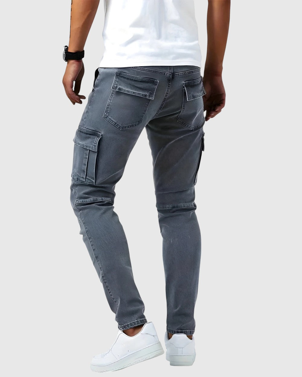 Marino – Pantalons cargo avec stretch
