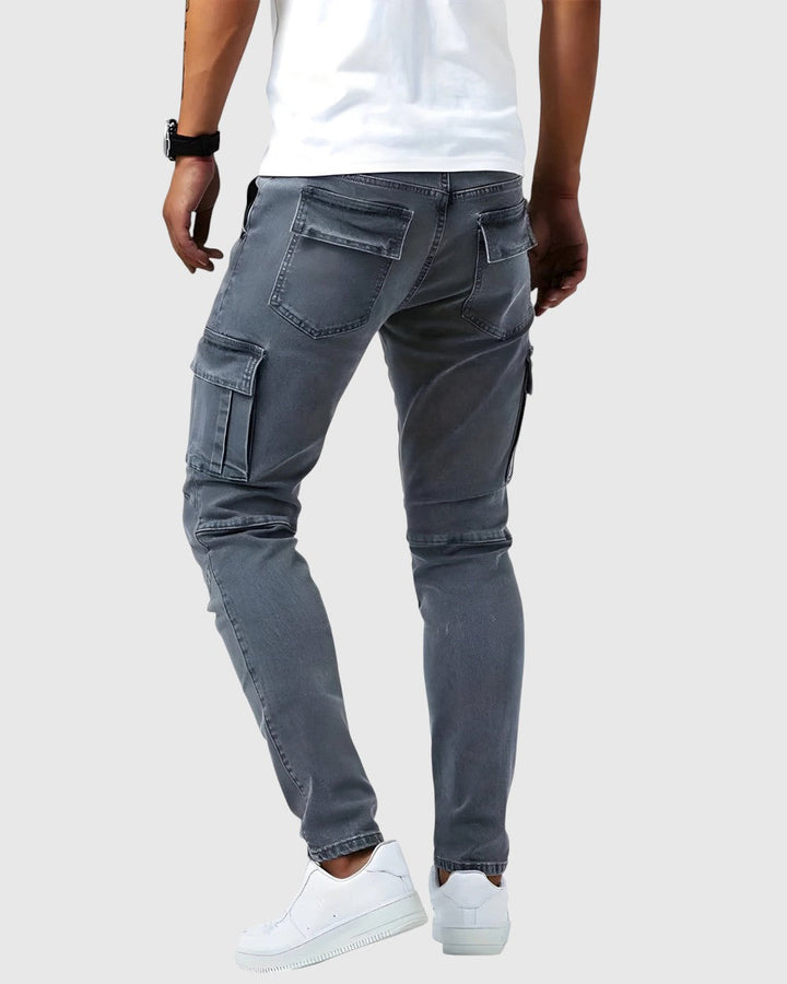 Marino – Pantalons cargo avec stretch