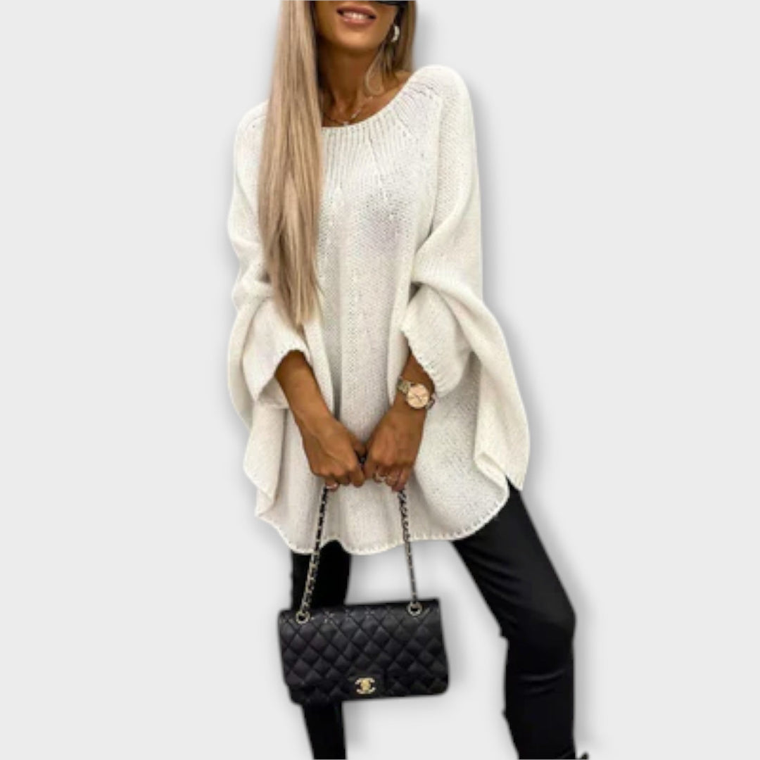 Isabelle - Pull féminin stylé avec col rond