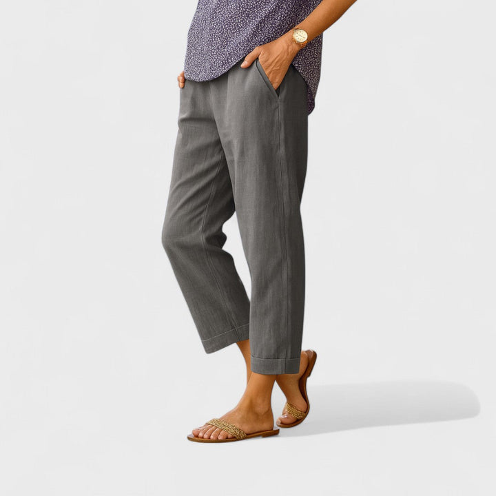 Otýlie - Pantalons d'Été en Lin et Coton