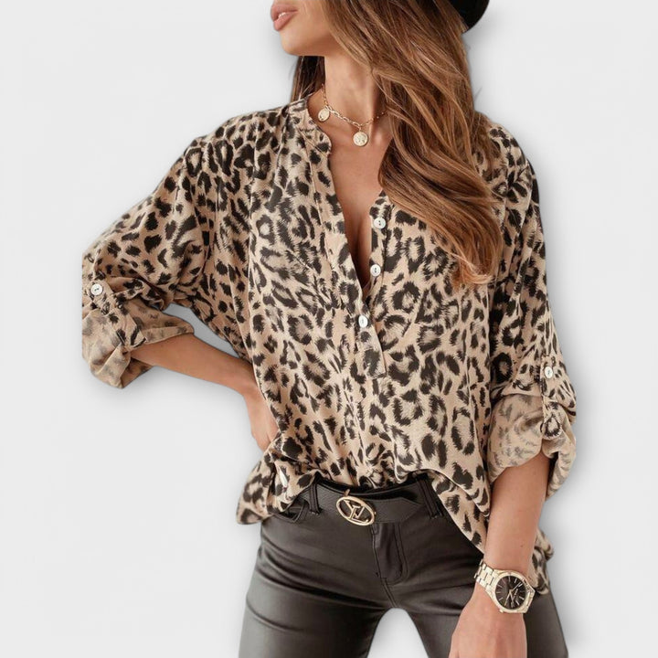 Blouse à motifs léopard