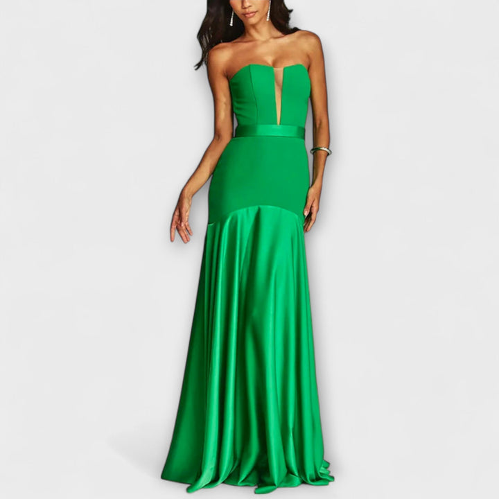 Vada - Robe maxi avec épaules dénudées et décolleté en V