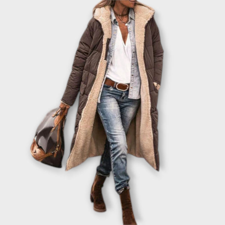 Kora - Manteau chaud avec doublure en fourrure
