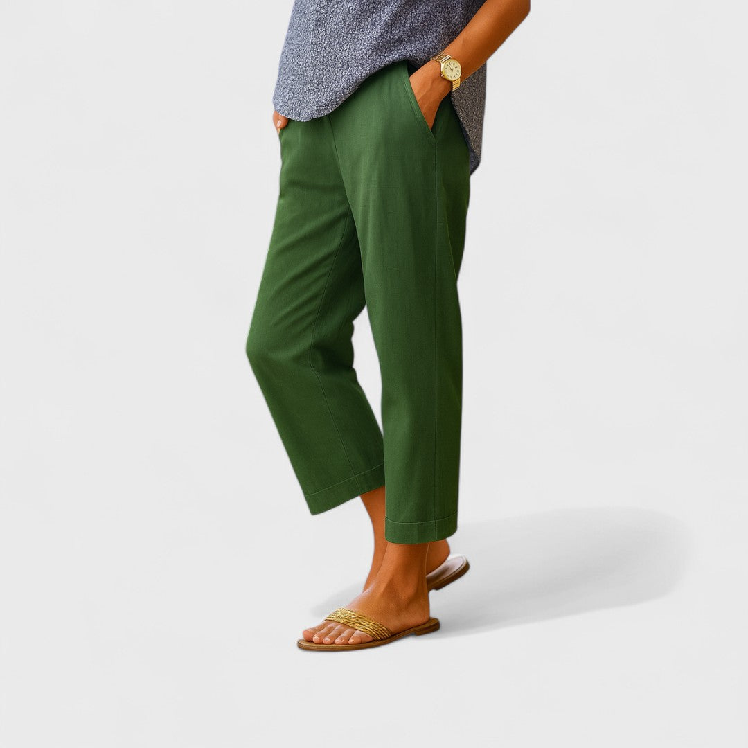 Otýlie - Pantalons d'Été en Lin et Coton