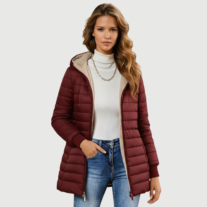 Mija – Long manteau élégant et imperméable